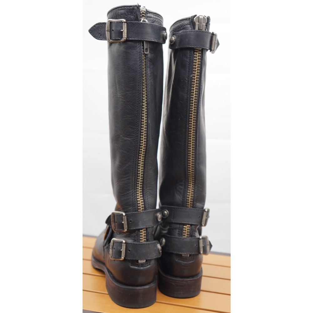 Frye Leather Womens Boots Veronica Back Zip Leather size 6.5B - Picture 4 of 9